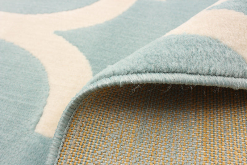 Carpette Aliya turquoise 4 pi 7 po x 6 pi 7 po