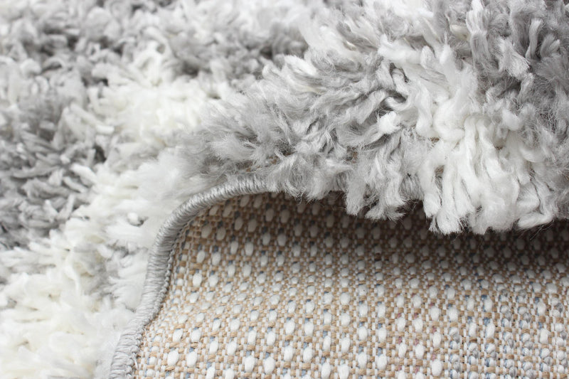 Carpette à poil long Helma Urban gris foncécrème 3 pi 11 po x 5 pi 11 po