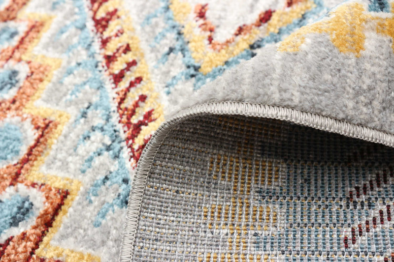 Carpette Gypsy bleue lavable à la machine - 6 pi 0 po x 9 pi 0 po