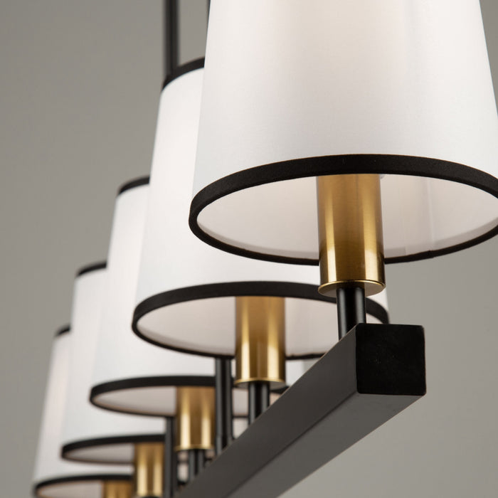 Luminaire suspendu Coco noir et doré à 5 ampoules