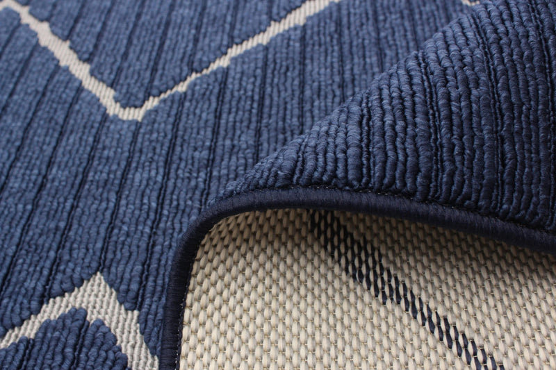 Carpette Kimi bleue 4 pi 7 po x 6 pi 7 po