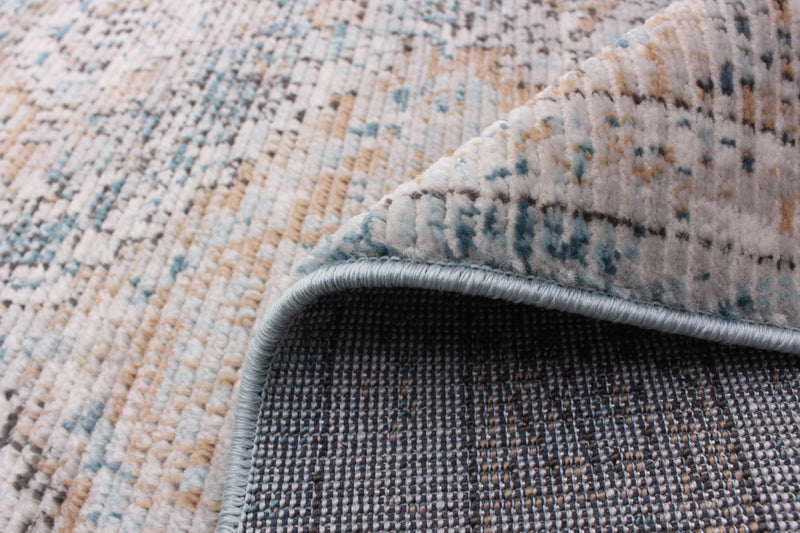 Carpette Leandra taupe/bleue 8 pi 0 po x 10 pi 0 po