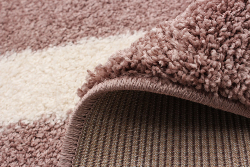 Carpette à poil long Luci rose 7 pi 10 po x 10 pi 0 po