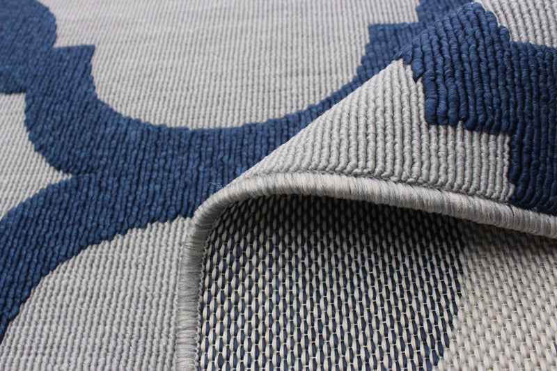 Carpette Sophie grisebleu marine - 5 pi 3 po x 7 pi 7 po