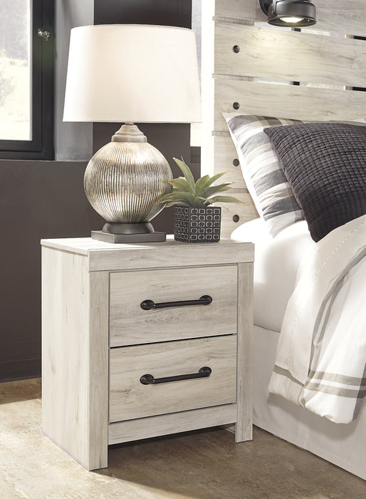 Ensemble de chambre à coucher Abby 6 pièces avec lit à panneau, commode, miroir, table de nuit, éclairage à DEL et port USB, blanc - format très grand lit