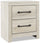 Table de nuit Abby de 21,8 po (L) x 24,5 po (H) à 2 tiroirs avec port USB - blanche