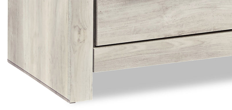 Commode verticale étroite Abby de 21,7 po (L) x 53,9 po (H) à 5 tiroirs pour la chambre à coucher - blanche