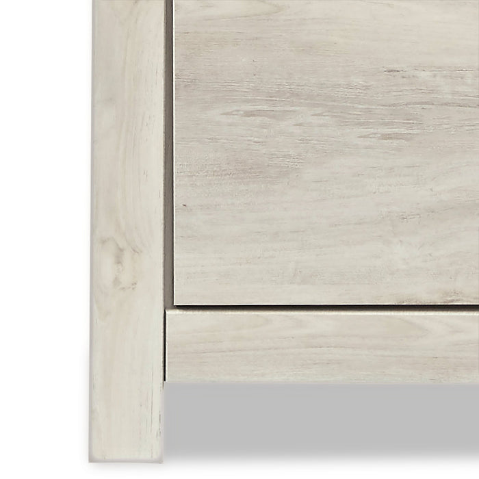 Commode verticale étroite Abby de 21,7 po (L) x 53,9 po (H) à 5 tiroirs pour la chambre à coucher - blanche