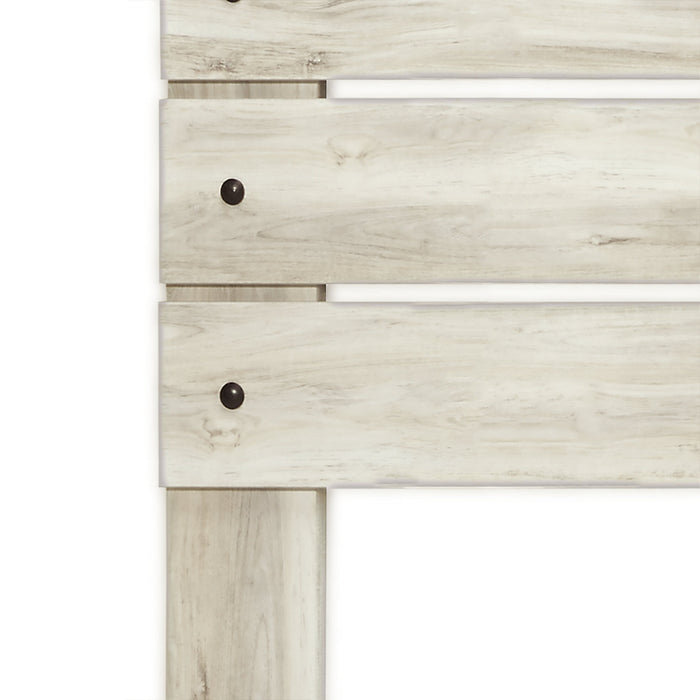 Tête de lit à panneau Abby avec éclairage à DEL et ports USB, blanche - format lit simple