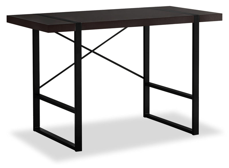 Avery Reclaimed Wood Look Desk - Cappuccino
