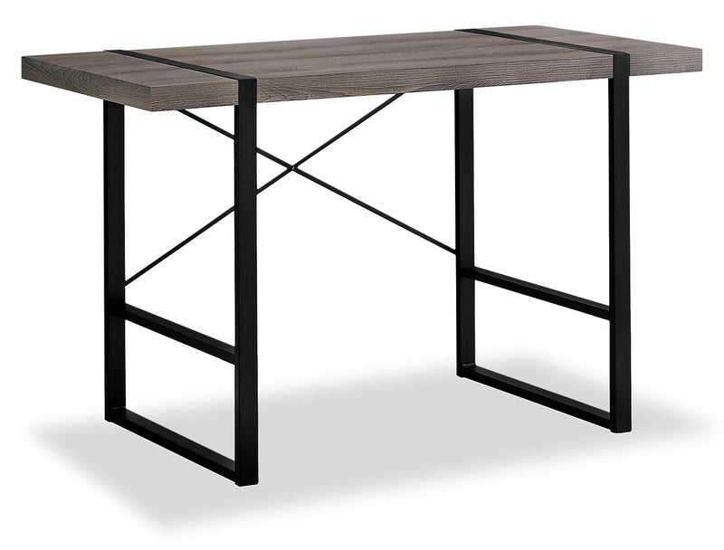 Avery Reclaimed Wood Look Desk - Dark Taupe