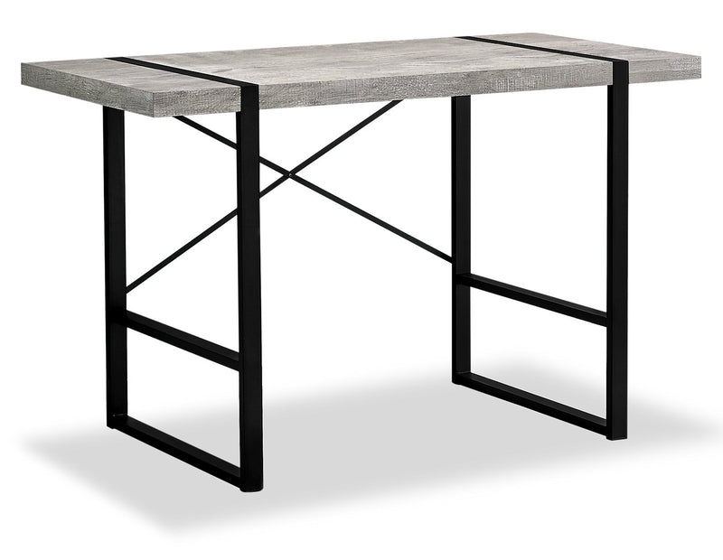 Bureau Avery de 49 po d’apparence bois recyclé - gris