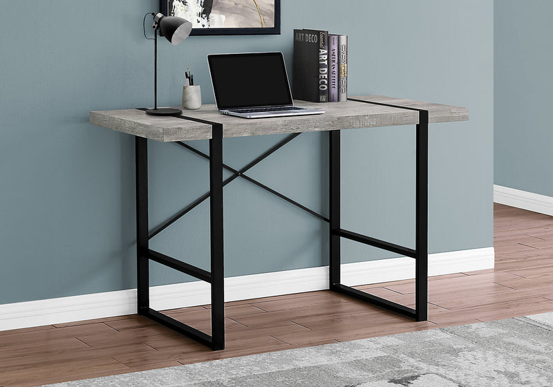 Bureau Avery de 49 po d’apparence bois recyclé - gris