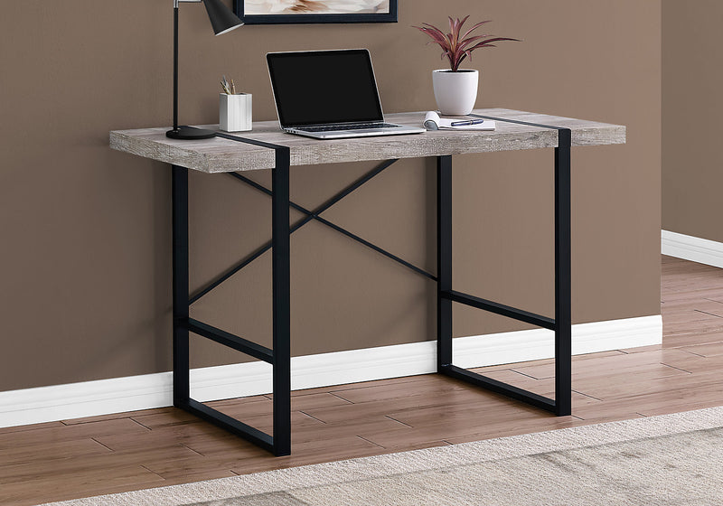 Bureau Avery de 49 po d’apparence bois recyclé - taupe