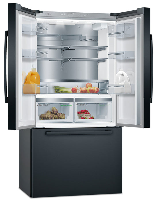 Réfrigérateur Bosch de série 800 de 21 pi3 à portes françaises - B36CT80SNB