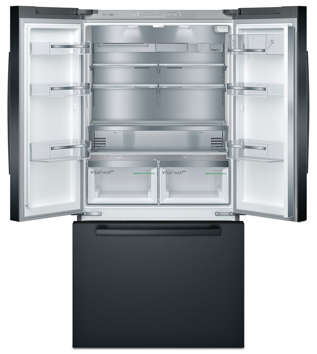 Réfrigérateur Bosch de série 800 de 21 pi3 à portes françaises - B36CT80SNB