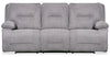 Sofa à inclinaison électrique Beau de 94,5 po en tissu de suédine - gris
