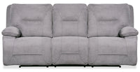 Sofa à inclinaison électrique Beau en suédine - gris