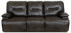 Sofa à inclinaison électrique Beau en cuir véritable - gris