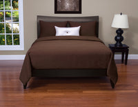Ensemble de housse de couette Belfast 3 pièces chocolat pour lit simple