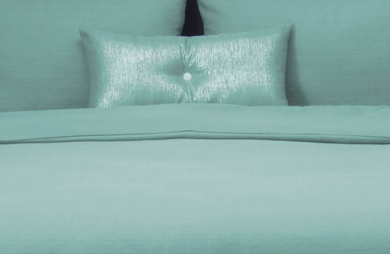 Ensemble de housse de couette Belfast 3 pièces turquoise pour lit simple