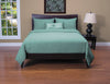 Ensemble de housse de couette Belfast 3 pièces turquoise pour lit simple