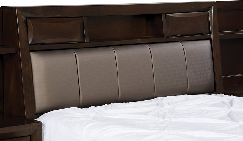 Ensemble de chambre à coucher Yorkdale 6 pièces avec lit double de rangement et 2 tables de nuit