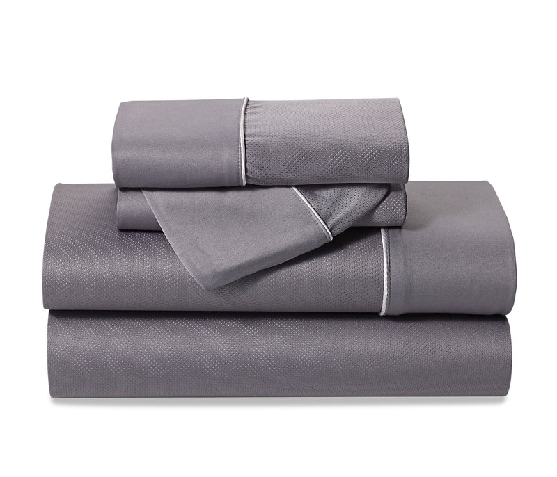 Bedgear Dri-Tec® Lite 3-Piece Twin Sheet Set - Grey - Grey Sheet Set