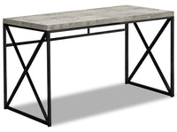 Bureau Brady de 47,25 po d’apparence bois recyclé - gris