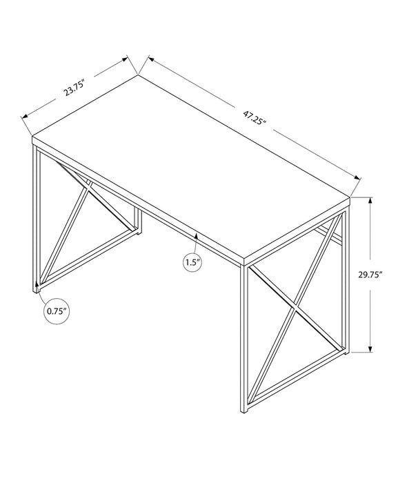 Bureau Brady de 47,25 po d’apparence bois recyclé - gris