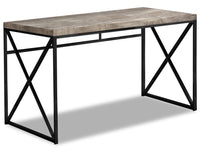 Bureau Brady à l'apparence de bois recyclé - taupe