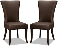 Chaise de salle à manger Bree, ensemble de 2 – brune