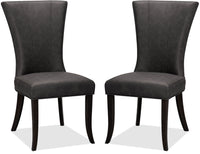 Chaise de salle à manger Bree, ensemble de 2 – grise