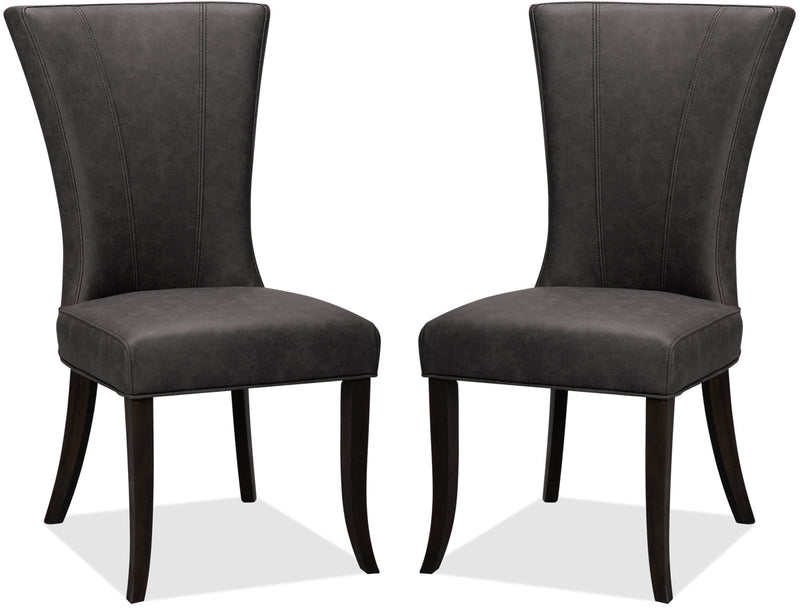 Chaise de salle à manger Bree, ensemble de 2 – grise