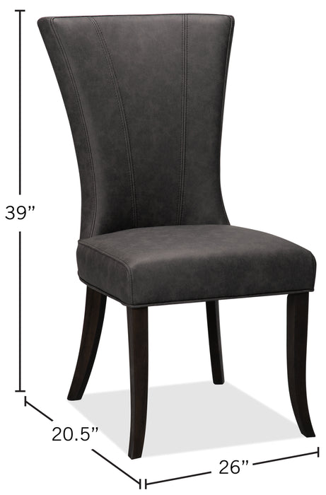 Chaise de salle à manger Bree, ensemble de 2 – grise