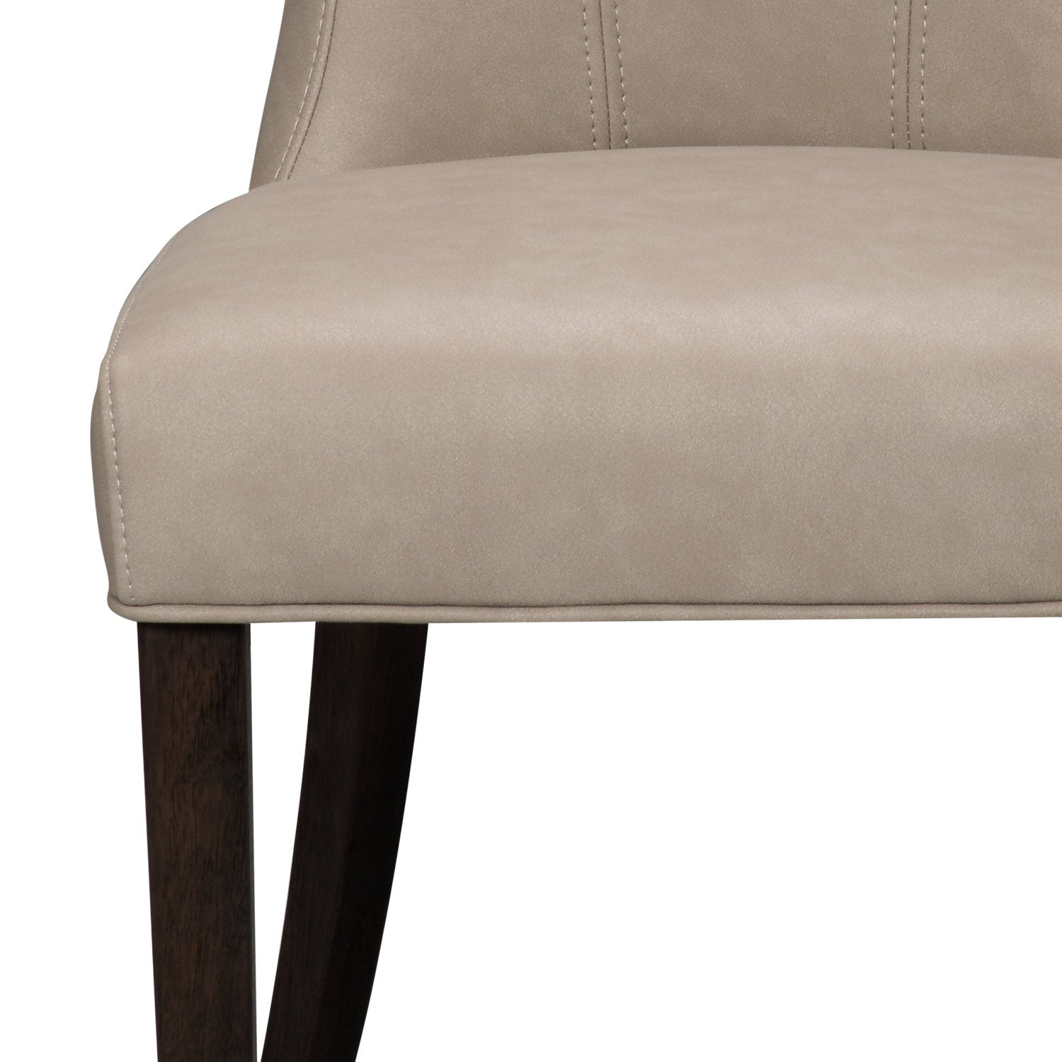 Chaise de salle à manger Bree en tissu de cuir végétalien taupe