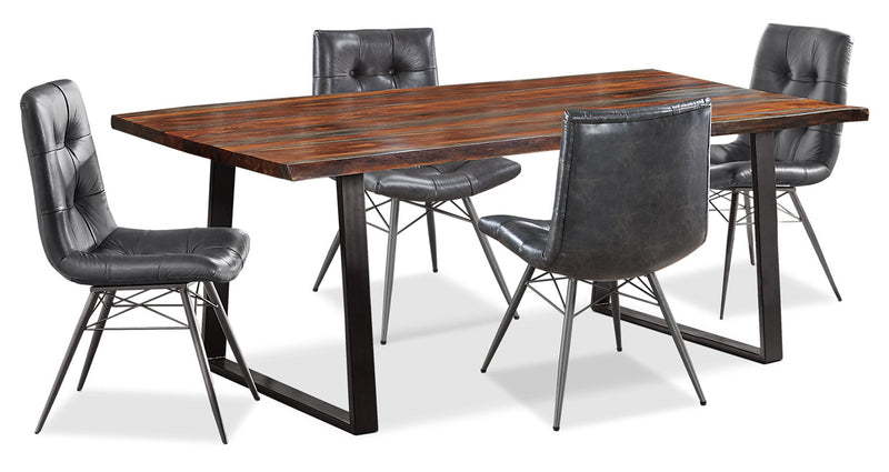 Bowery 5-Piece Dining Package - {Rustic}, {Industrial} style Dining Room Set