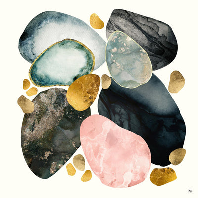 "Pebble Abstract" Giant Art 54x54 Wall Art