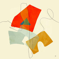 Œuvre d’art murale Giant Art « Mid Century Geometric » 54 x 54