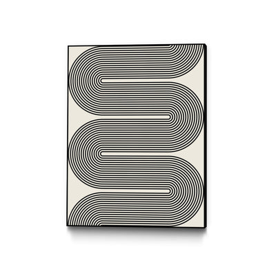 "Simplicity Xvi" Canvas Framed Black 30x40 Wall Art