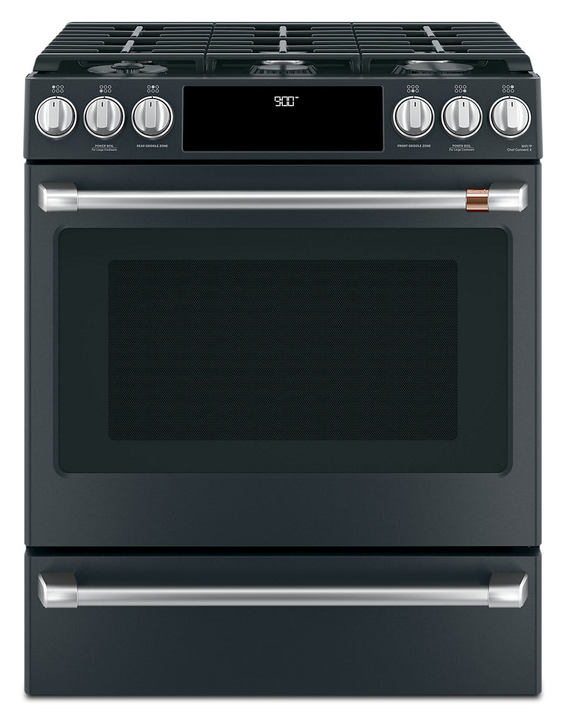 Café 30" Slide-In Dual-Fuel Convection Range - CC2S900P3MD1 - Dual Fuel Range in Matte Black