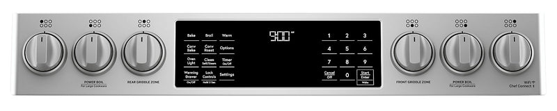 Cuisinière intelligente hybride Café de 7 pi³ avec convection européenne véritable et grilles autonettoyantes - acier inoxydable - CC2S950P2MS1