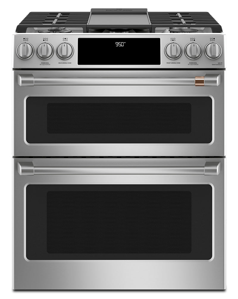 Café 30" Slide-In Dual-Fuel Double Oven Convection Range - CC2S950P2MS1 - Dual Fuel Range in Stainless Steel