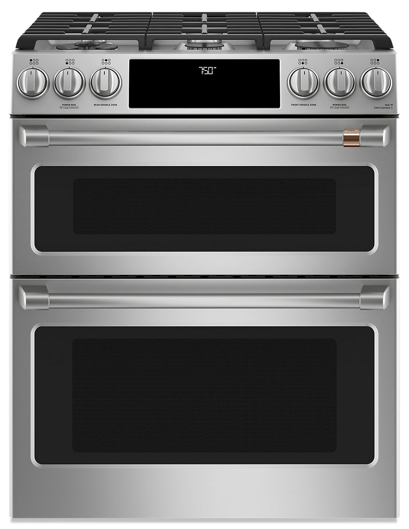 Café Slide-In Double-Oven Gas Range with Convection - CCGS750P2MS1 - Gas Range in Stainless Steel