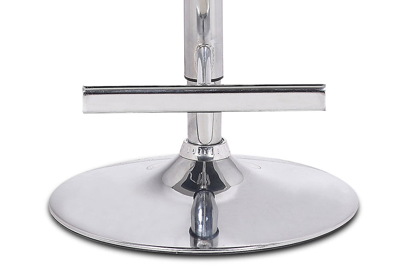 Tabouret bar Cruz en tissu de cuir végétalien et en métal avec siège pivotant et réglable - taupe