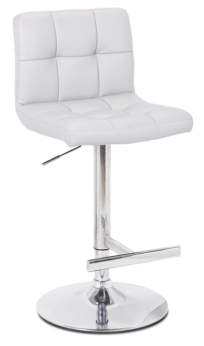 Cruz White Bar Stool - {Contemporary} style Bar Stool in White {Metal}