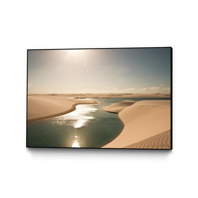 "Soft Sunset" Canvas Framed Black 36x24 Wall Art