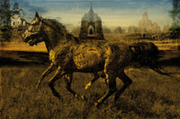Œuvre d’art murale Giant Art « 2 Horses » 84 x 54