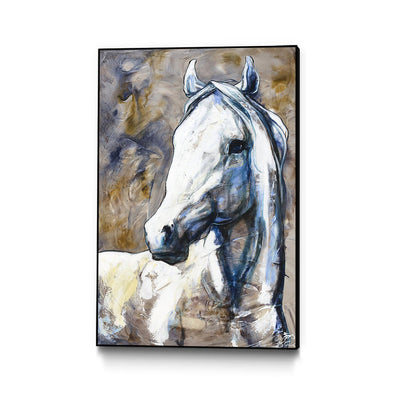 "Lily Of The Valley" Canvas Framed Black 24x36 Wall Art