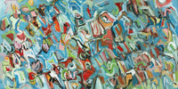 Œuvre d’art murale Giant Art « Lignes 2 » 72 x 36